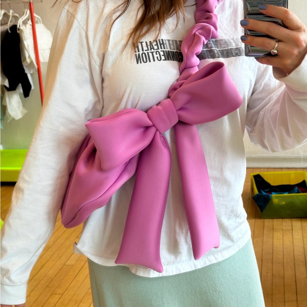 Pink Crossbody Bag with Bow